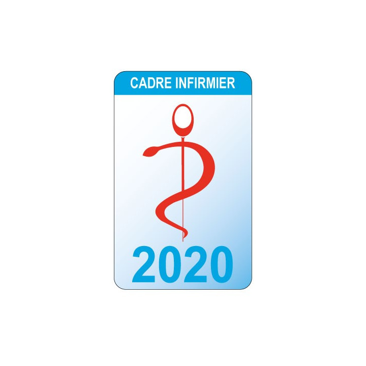 Caducée cadre infirmier logo 530 sticker autocollant