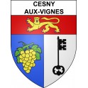 Pegatinas escudo de armas de Cesny-aux-Vignes adhesivo de la etiqueta engomada