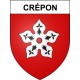 Pegatinas escudo de armas de Crépon adhesivo de la etiqueta engomada