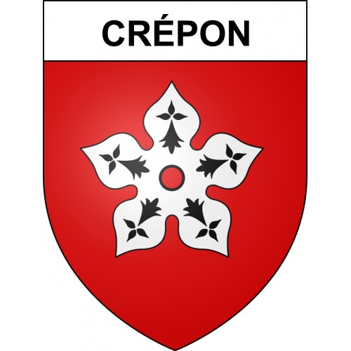 Crépon 14 ville sticker blason écusson autocollant adhésif