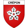 Pegatinas escudo de armas de Crépon adhesivo de la etiqueta engomada