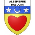 Albepierre-Bredons Sticker wappen, gelsenkirchen, augsburg, klebender aufkleber