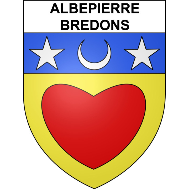 Albepierre-Bredons Sticker wappen, gelsenkirchen, augsburg, klebender aufkleber