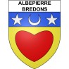Albepierre-Bredons Sticker wappen, gelsenkirchen, augsburg, klebender aufkleber