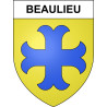 Pegatinas escudo de armas de Beaulieu adhesivo de la etiqueta engomada