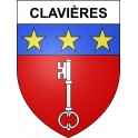 Clavières 15 ville sticker blason écusson autocollant adhésif