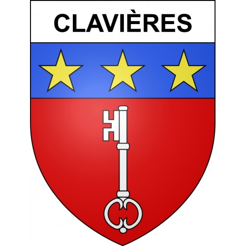 Clavières 15 ville sticker blason écusson autocollant adhésif