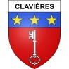 Stickers coat of arms Clavières adhesive sticker
