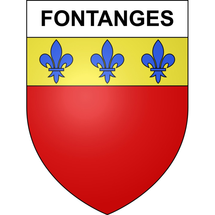Fontanges 15 ville sticker blason écusson autocollant adhésif
