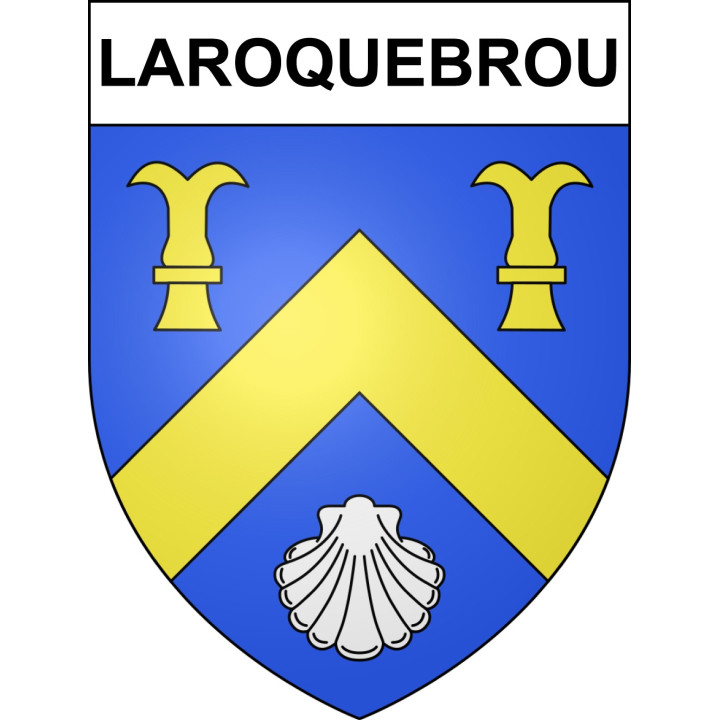 Stickers coat of arms Laroquebrou adhesive sticker