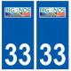 33 Biganos logo ville sticker autocollant plaque