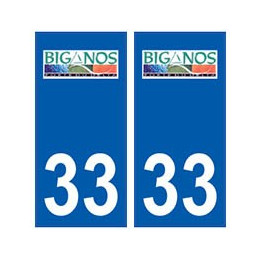 33 Biganos logo ville sticker autocollant plaque