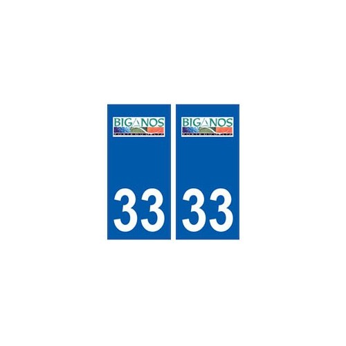 33 Biganos logo ville sticker autocollant plaque