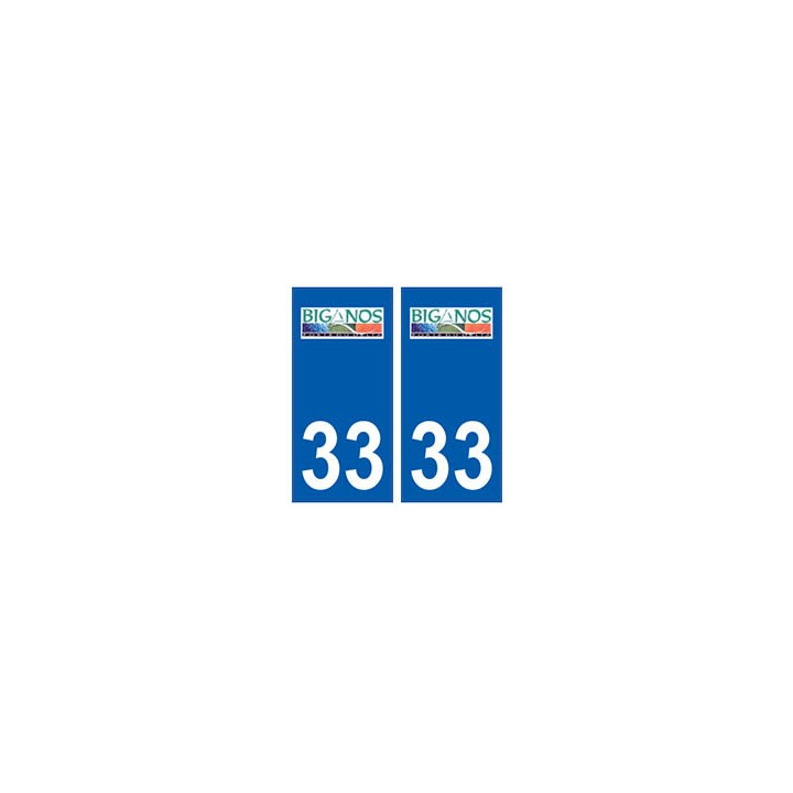 33 Biganos logo ville sticker autocollant plaque