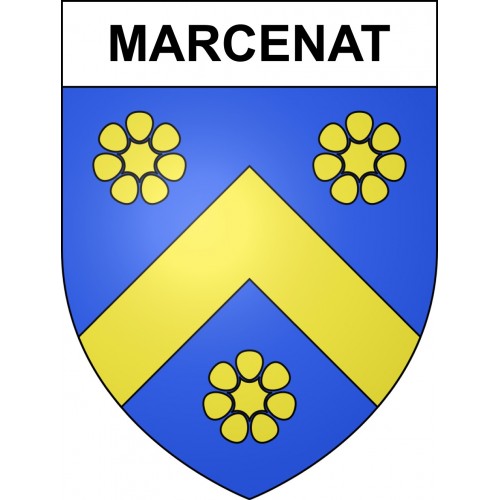 Marcenat 15 ville sticker blason écusson autocollant adhésif