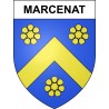 Pegatinas escudo de armas de Marcenat adhesivo de la etiqueta engomada