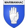 Marmanhac Sticker wappen, gelsenkirchen, augsburg, klebender aufkleber