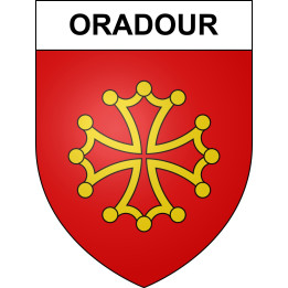 Oradour 15 ville sticker blason écusson autocollant adhésif