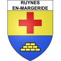 Ruynes-en-Margeride 15 ville sticker blason écusson autocollant adhésif