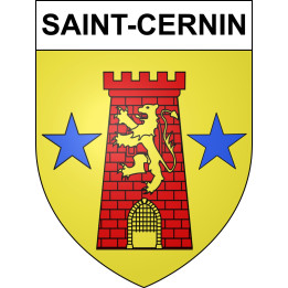 Stickers coat of arms Saint-Cernin adhesive sticker