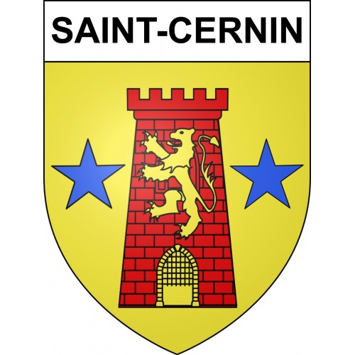 Saint-Cernin 15 ville sticker blason écusson autocollant adhésif