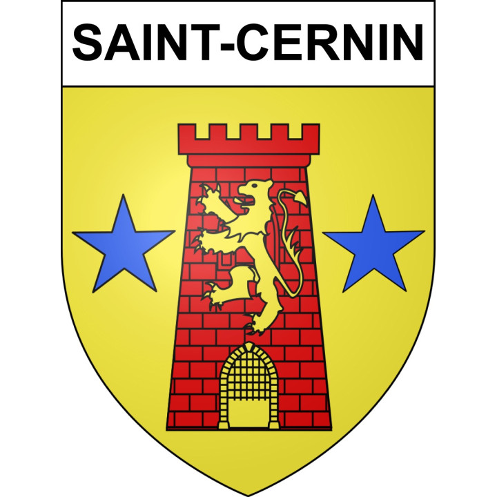 Stickers coat of arms Saint-Cernin adhesive sticker
