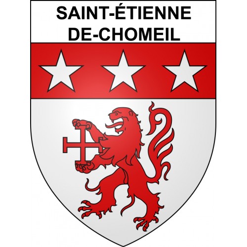 Saint-Étienne-de-Chomeil 15 ville sticker blason écusson autocollant adhésif