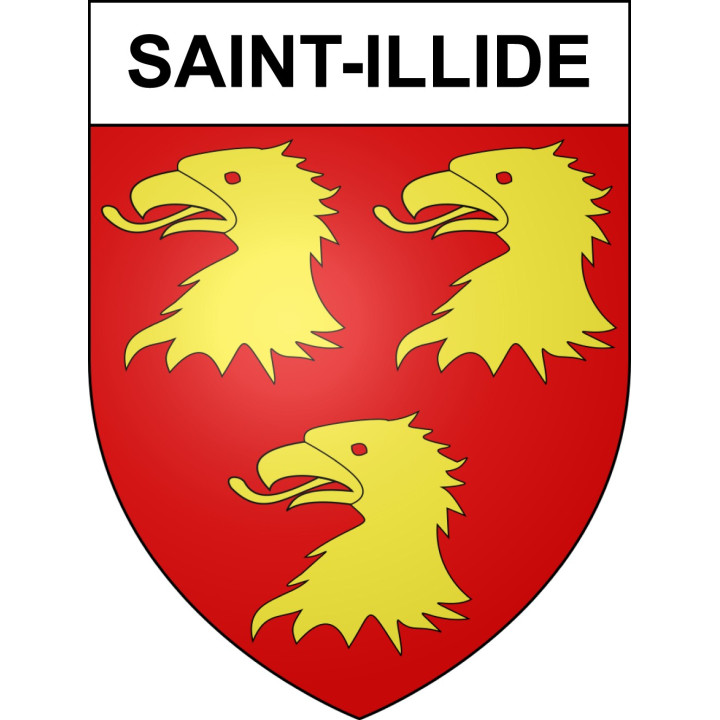 Stickers coat of arms Saint-Illide adhesive sticker