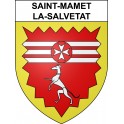 Stickers coat of arms Saint-Mamet-la-Salvetat adhesive sticker