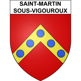 Saint-Martin-sous-Vigouroux 15 ville sticker blason écusson autocollant adhésif