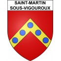 Saint-Martin-sous-Vigouroux 15 ville sticker blason écusson autocollant adhésif