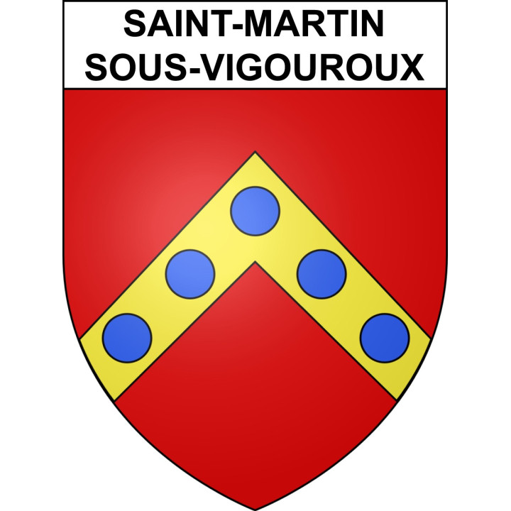 Saint-Martin-sous-Vigouroux 15 ville sticker blason écusson autocollant adhésif