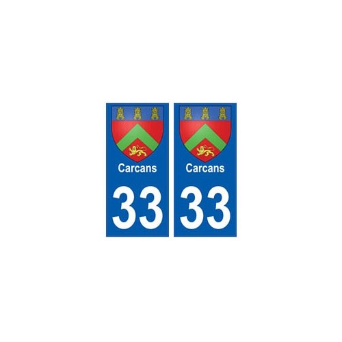 33 Carcans blason  ville sticker autocollant plaque
