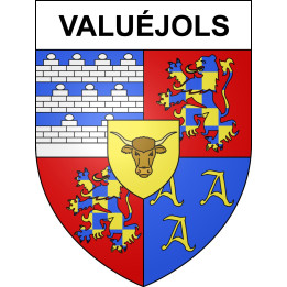Pegatinas escudo de armas de Valuéjols adhesivo de la etiqueta engomada