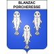 Blanzac-Porcheresse 16 ville sticker blason écusson autocollant adhésif