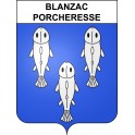 Stickers coat of arms Blanzac-Porcheresse adhesive sticker