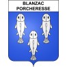Stickers coat of arms Blanzac-Porcheresse adhesive sticker