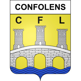 Stickers coat of arms Confolens adhesive sticker