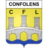 Confolens Sticker wappen, gelsenkirchen, augsburg, klebender aufkleber