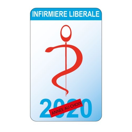 Caducée infirmière libérale logo 530 sticker autocollant
