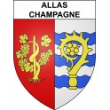 Stickers coat of arms Allas-Champagne adhesive sticker