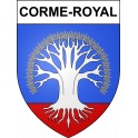 Corme-Royal 17 ville sticker blason écusson autocollant adhésif