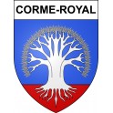 Stickers coat of arms Corme-Royal adhesive sticker