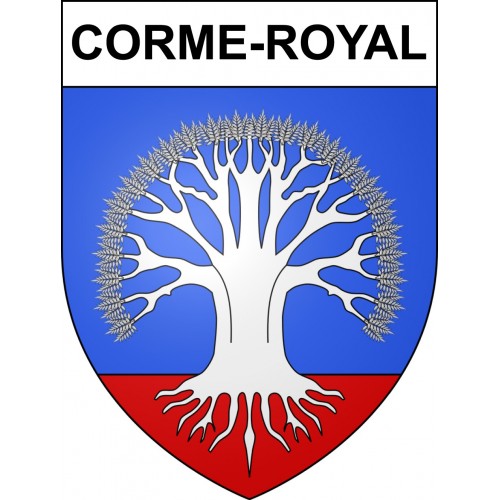 Corme-Royal 17 ville sticker blason écusson autocollant adhésif