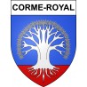 Corme-Royal 17 ville sticker blason écusson autocollant adhésif