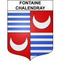 Stickers coat of arms Fontaine-Chalendray adhesive sticker
