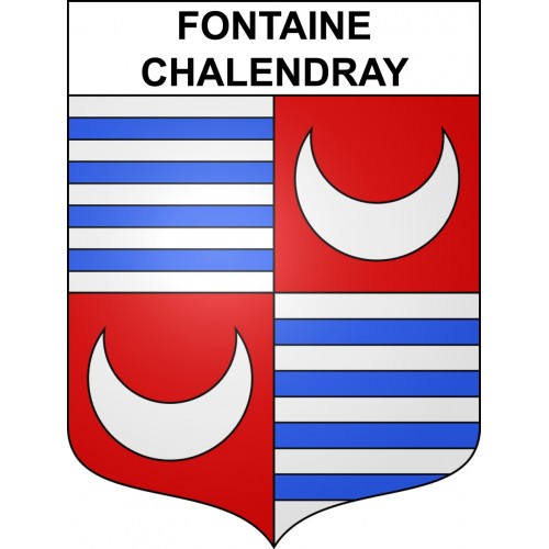 Stickers coat of arms Fontaine-Chalendray adhesive sticker