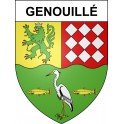 Genouillé 17 ville sticker blason écusson autocollant adhésif