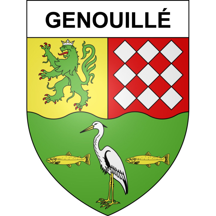 Genouillé Sticker wappen, gelsenkirchen, augsburg, klebender aufkleber