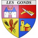 Pegatinas escudo de armas de Les Gonds adhesivo de la etiqueta engomada